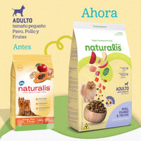 Comida para perro Naturalis Adulto Pollo, Pavo y Frutas raza pequeña
