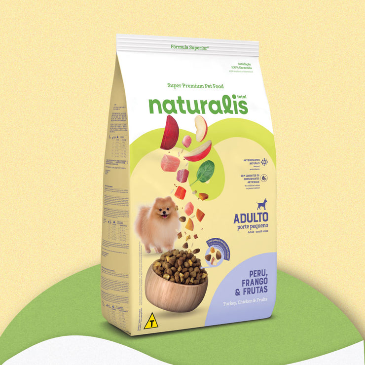 Comida para perro Naturalis Adulto Pollo, Pavo y Frutas raza pequeña