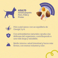 Comida para perro Naturalis Adulto Pollo, Pavo y Frutas raza pequeña