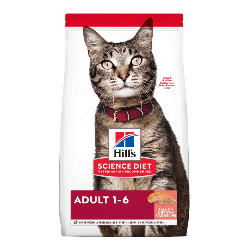 Hill's Science Diet Adult concentrado para gato adulto sabor salmón 3,5 Lb (1,59Kg)