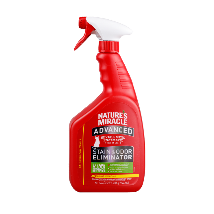 Eliminador De Manchas y Olores Avanzado Gato Nature Miracle 32 Oz