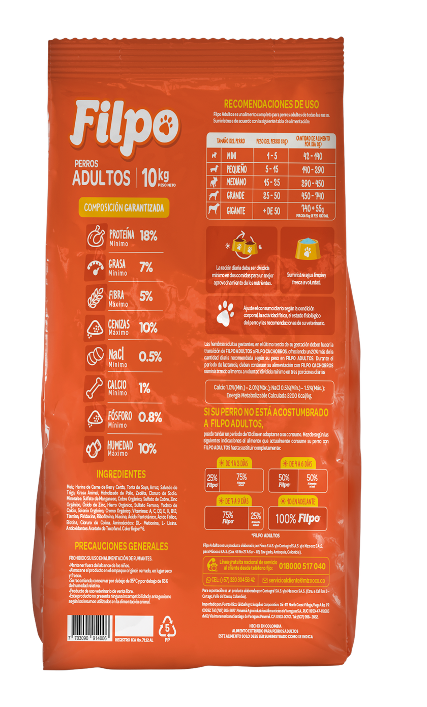 Alimento Para Perro Filpo Adulto x 10 Kg
