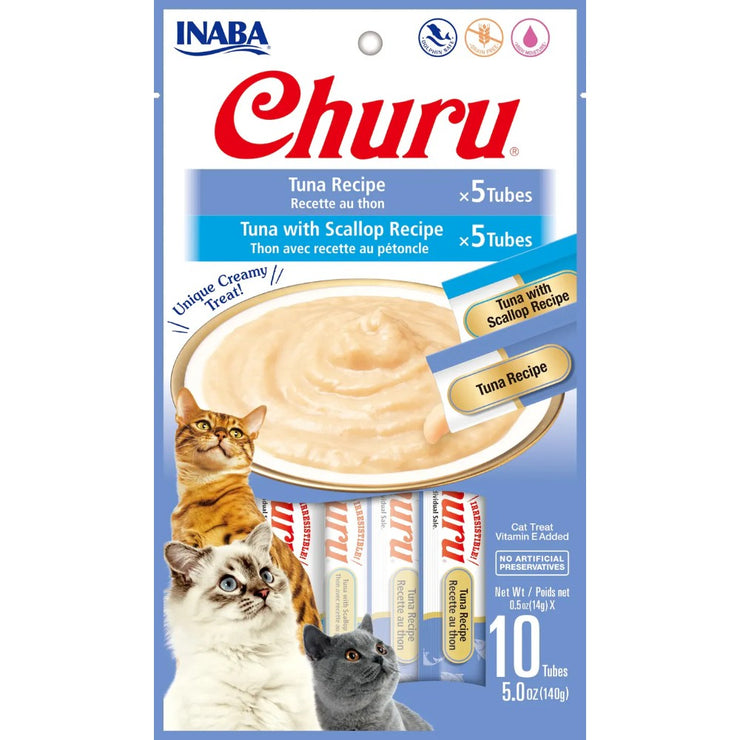 Inaba Cat Snack Churu 10 Piezas Tuna Varieties