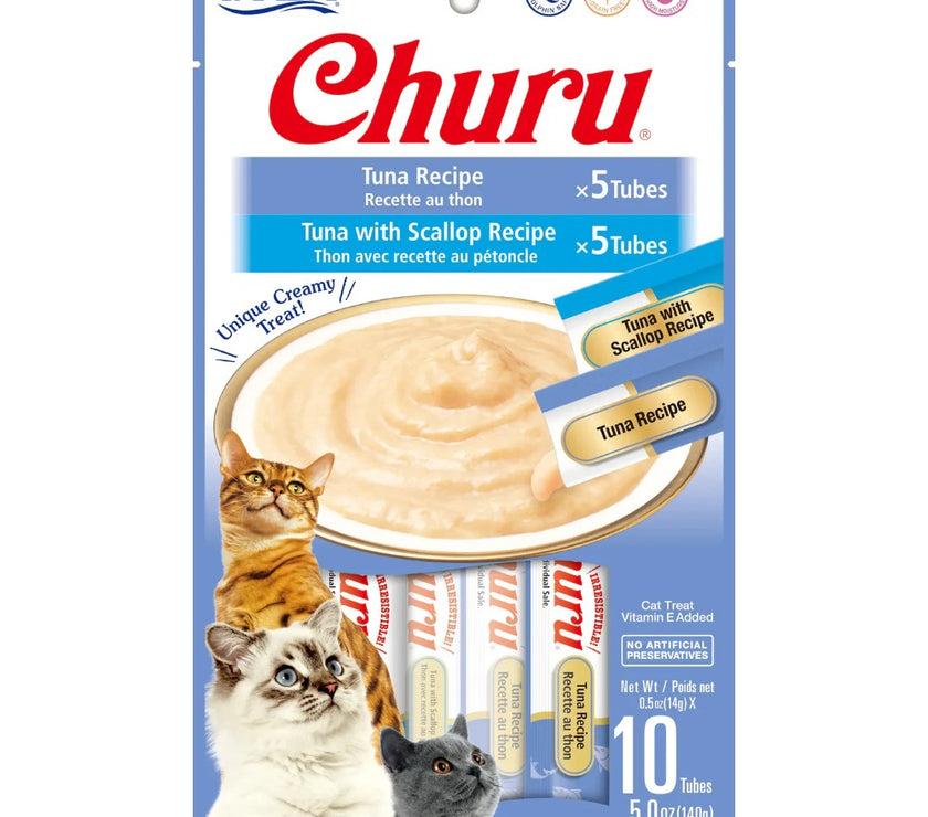 Inaba Cat Snack Churu 10 Piezas Tuna Varieties