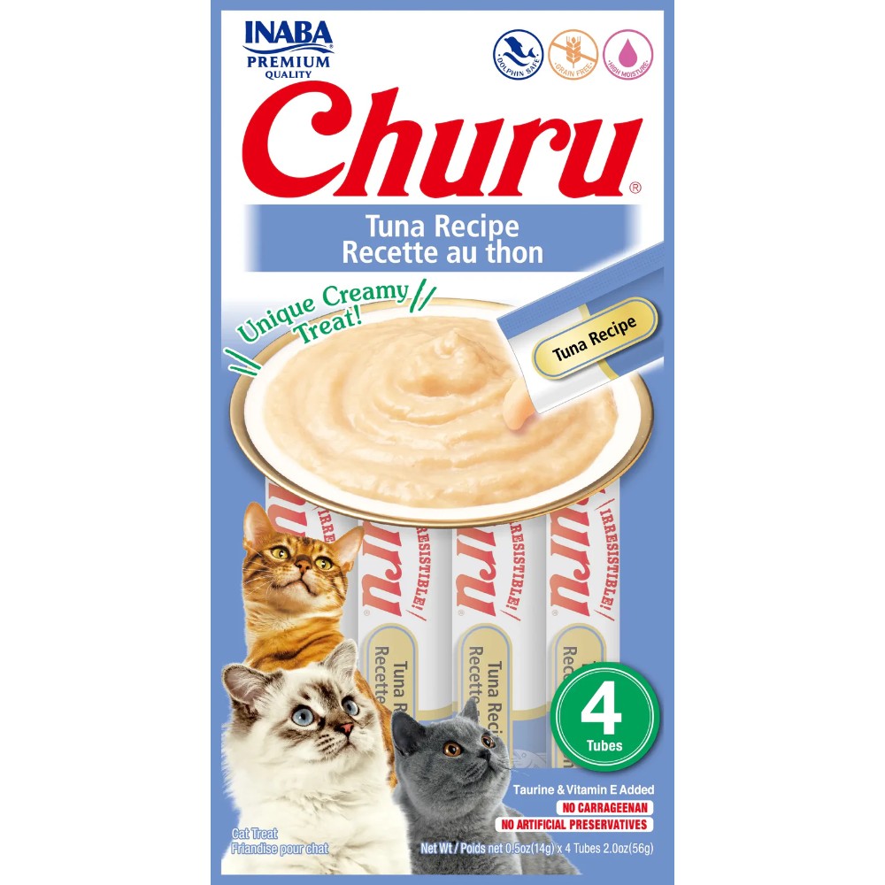 Inaba Cat Snack Churu 4 Piezas  Atun 56 Gr