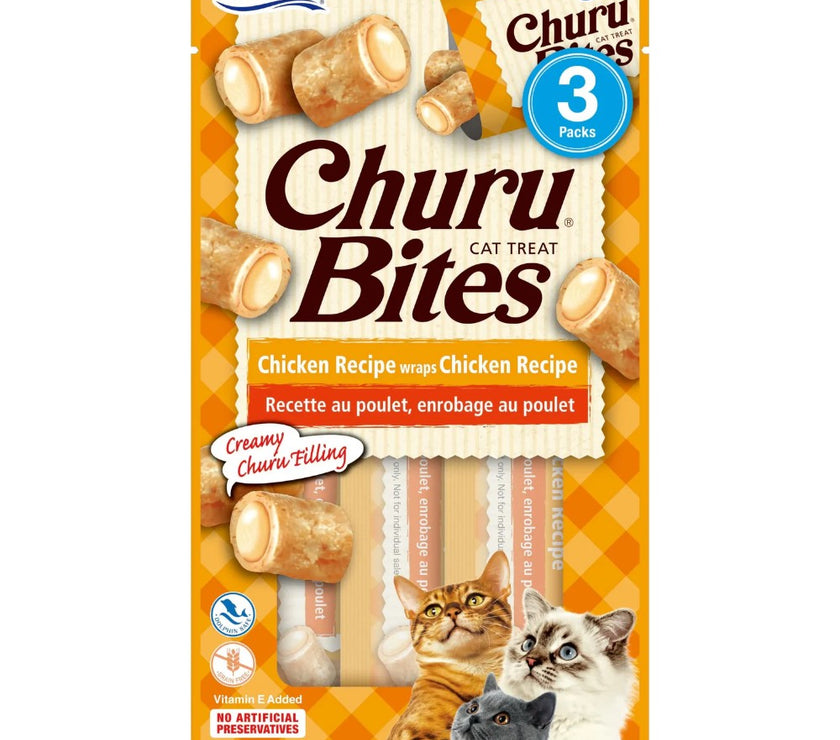 Inaba cat snack Churu Bites pollo wraps 3 piezas 30 gr