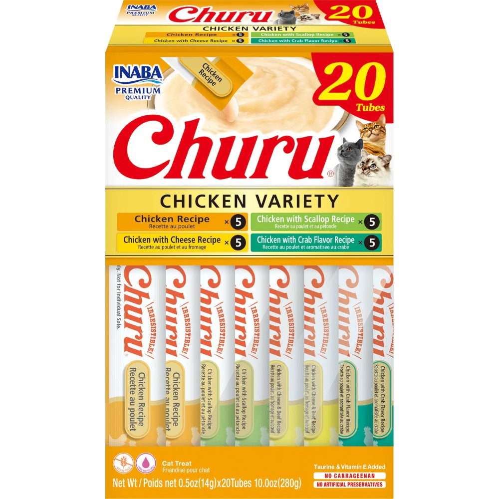 Inaba cat snack Churu 20 piezas variedad de pollo