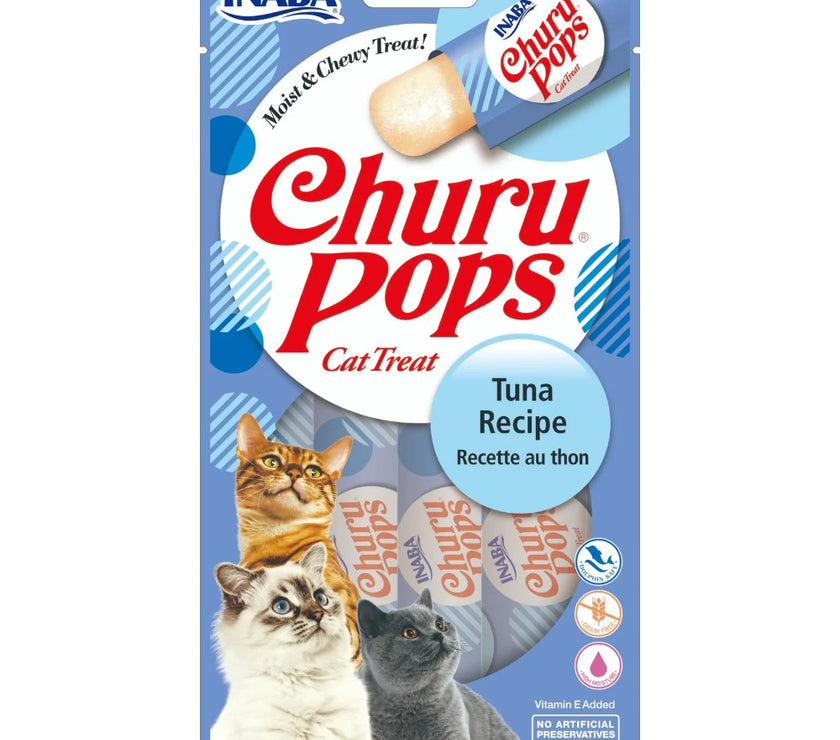 Inaba Cat Snack Churu Pops 4 Piezas  - Atún 60 GR.