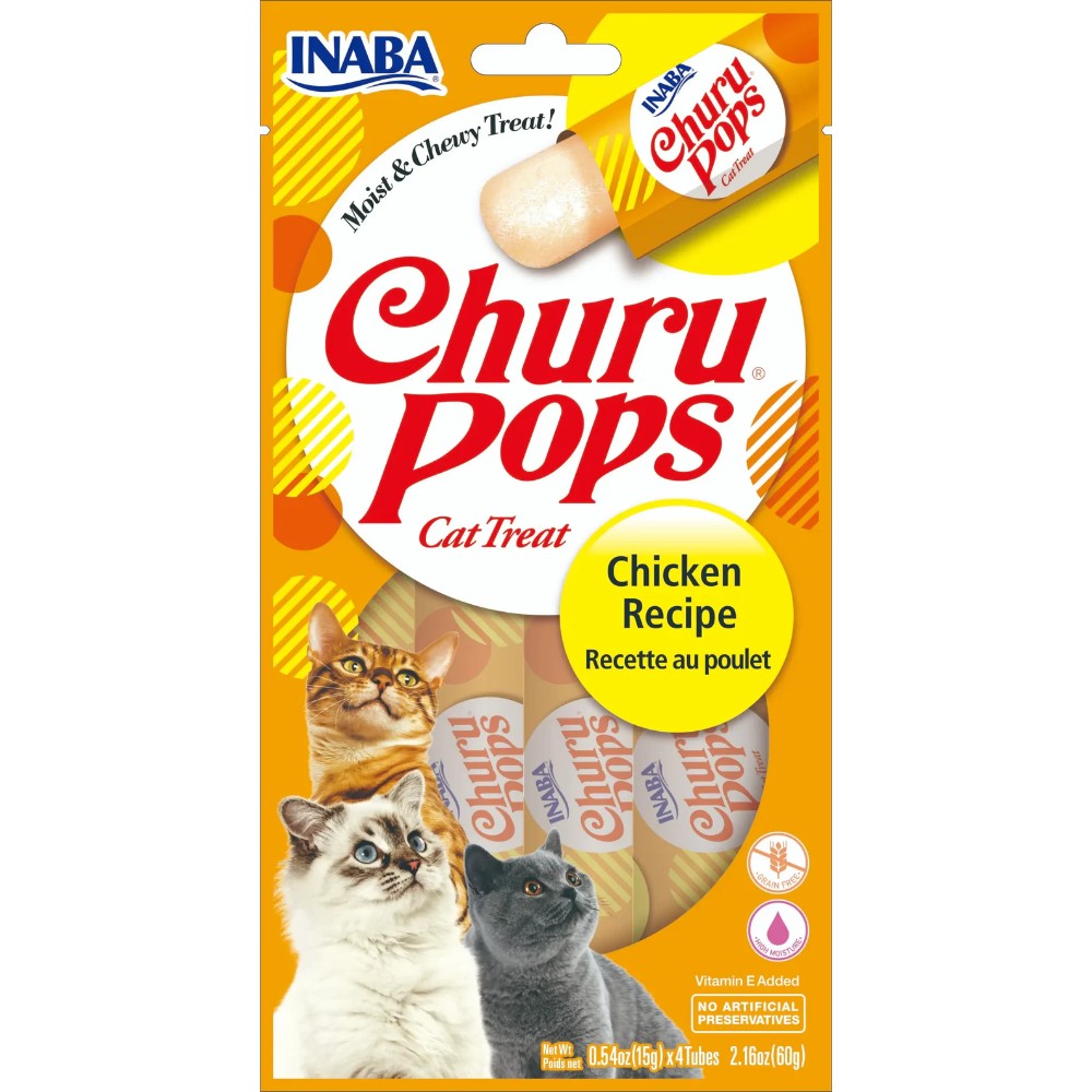 Inaba cat snack Churu Pops 4 piezas pollo 60 GR