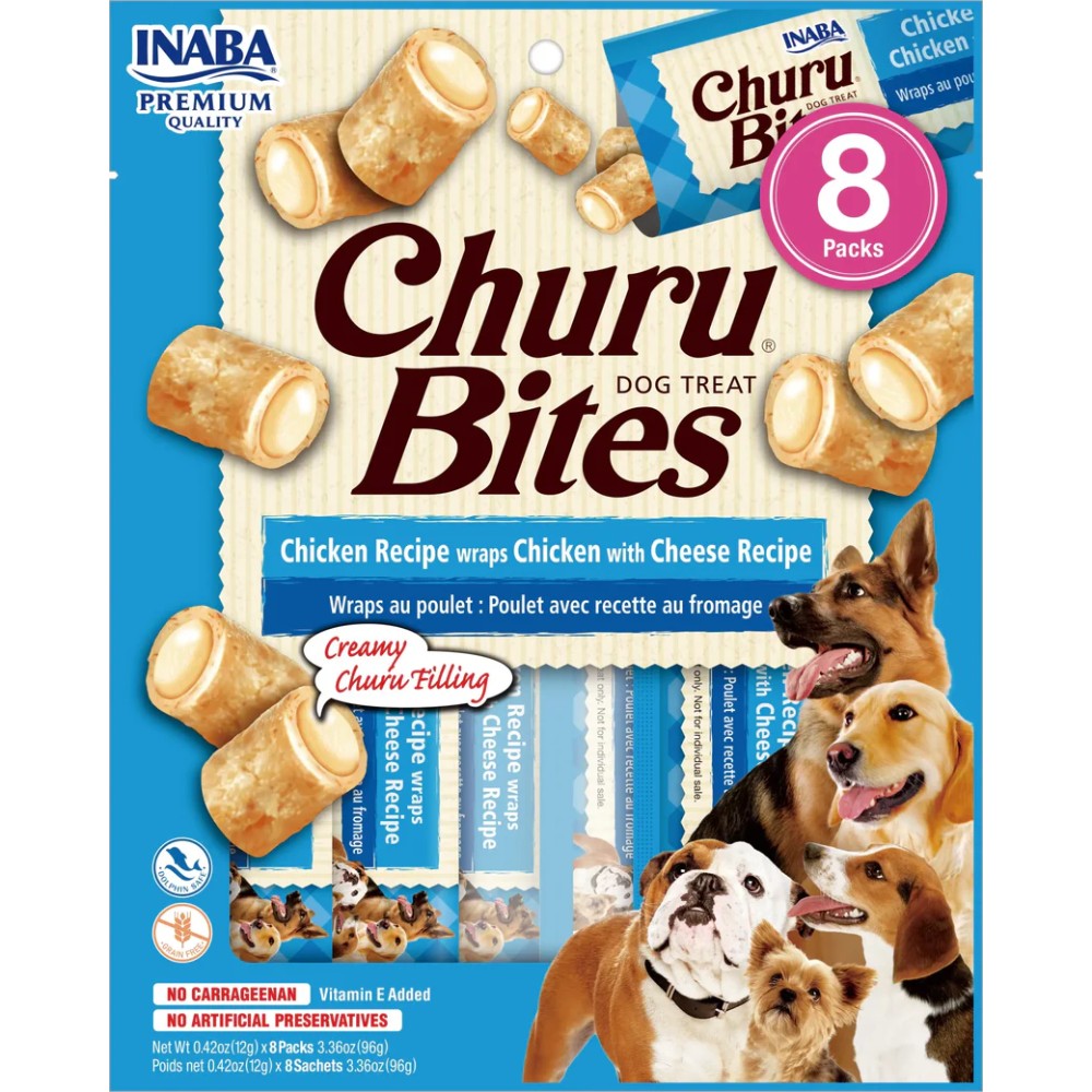 Inaba dog snack Churu Bites pollo con queso 96 gr