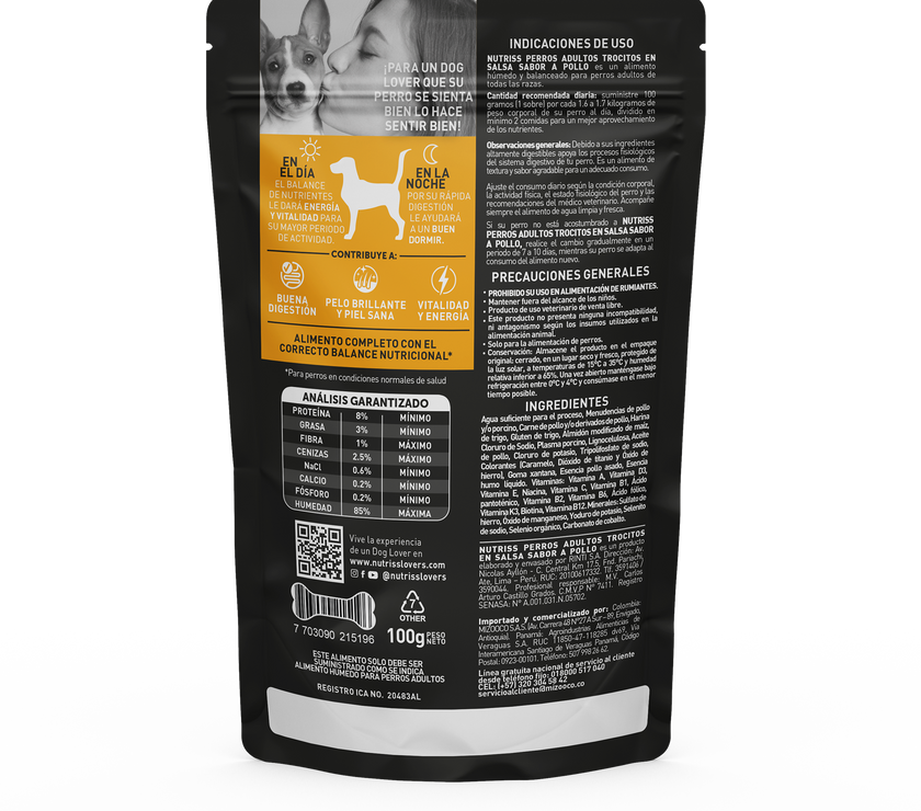 Nutriss Pouch Adulto Salsa Pollo X 100 GR