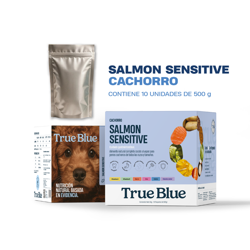 True Blue Salmon Sensitive - Cachorro 500 g x 10 (5 kg)