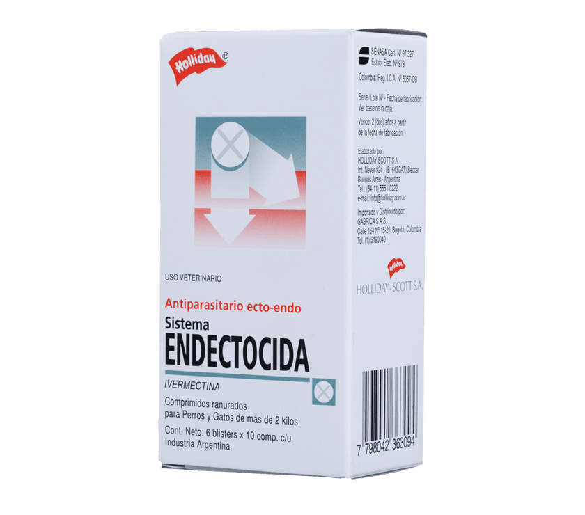 Desparasitante Externo Sistema endectocida para Gatos 60 comprimidos