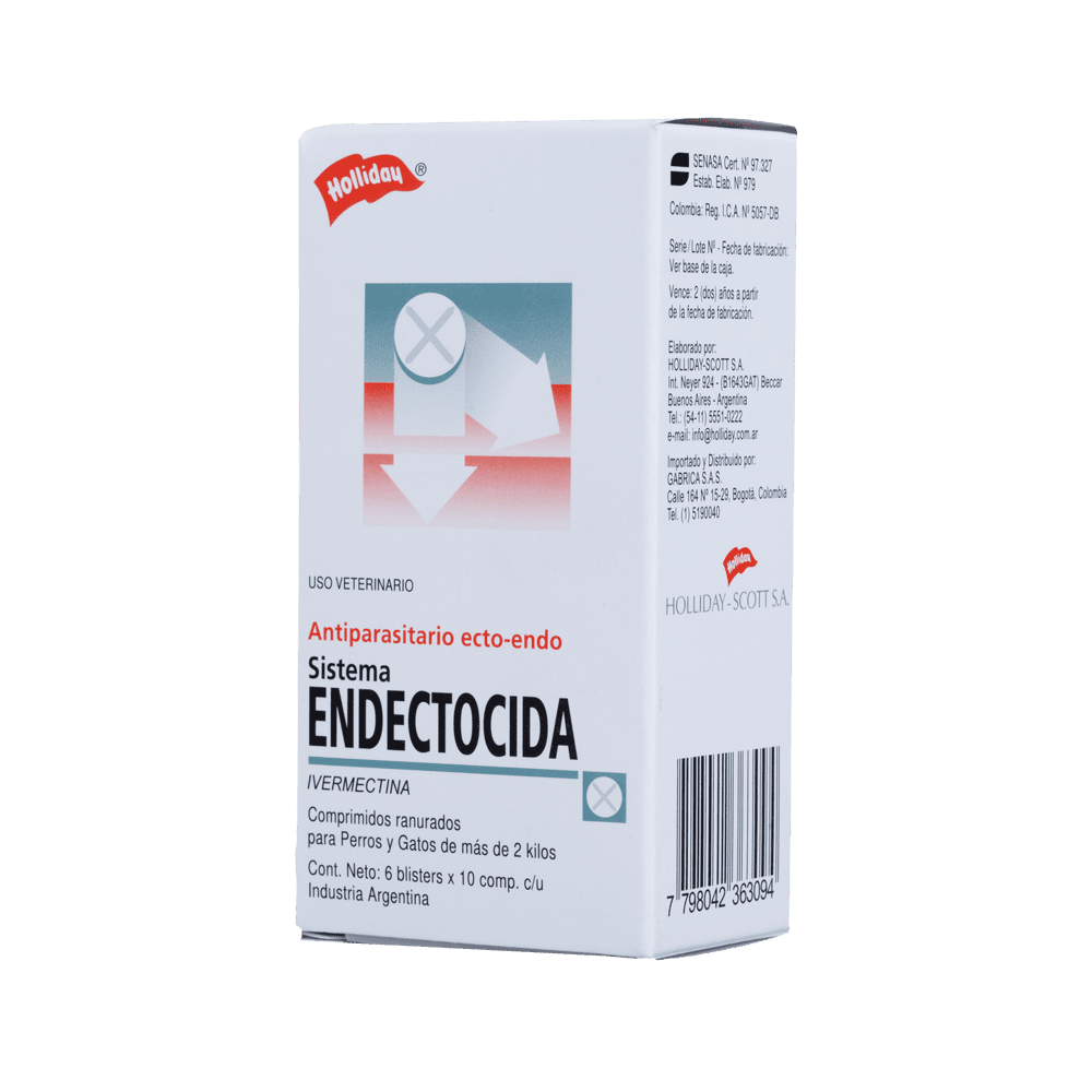 Desparasitante Externo Sistema endectocida para Gatos 60 comprimidos