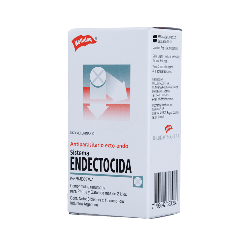Desparasitante Externo Sistema endectocida para Gatos 60 comprimidos