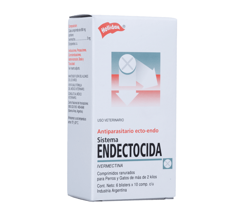 Desparasitante Externo Sistema endectocida para Gatos 60 comprimidos