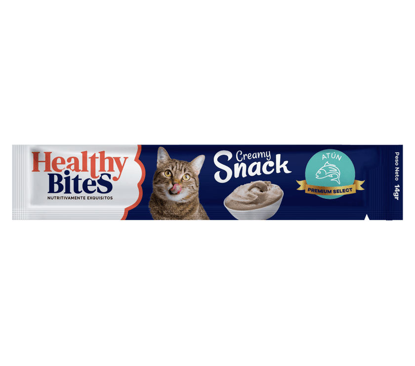 Snack Cremoso para Gato Healthy Bites sabor Atún 56 gr sobre por 4 unidades