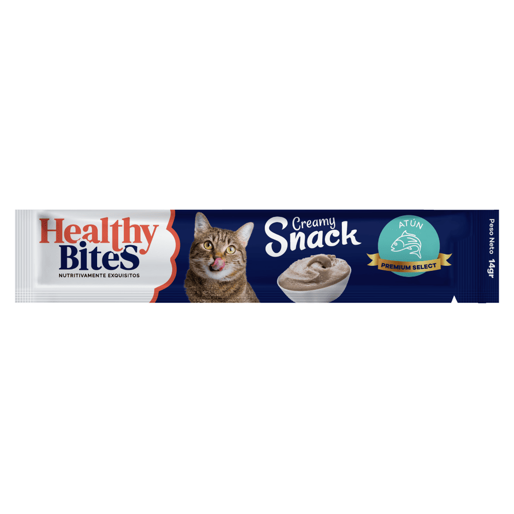 Snack Cremoso para Gato Healthy Bites sabor Atún 56 gr sobre por 4 unidades