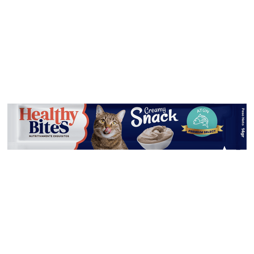 Snack Cremoso para Gato Healthy Bites sabor Atún 56 gr sobre por 4 unidades