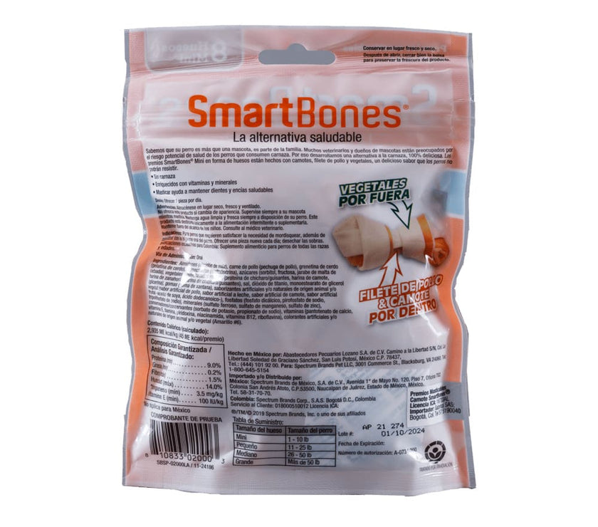Snack Para Perro Smartbone Sweet Potato Mini 8 Pk