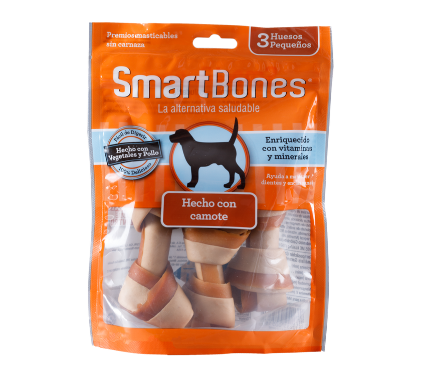Snack para perros pequeños Smartbones Sweet Potato 3 Und