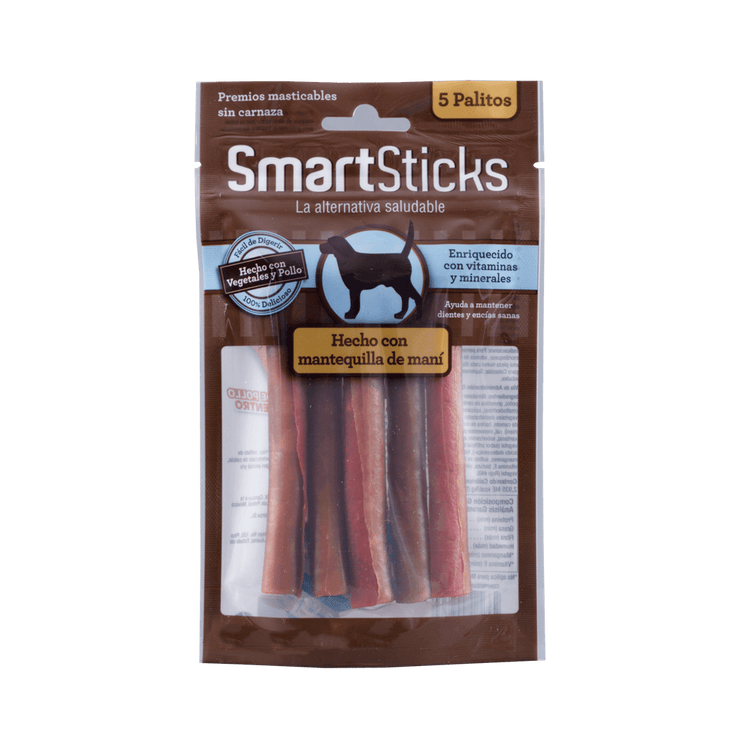 Snack para perro Smartsticks Mantequilla de Maní 5 Und