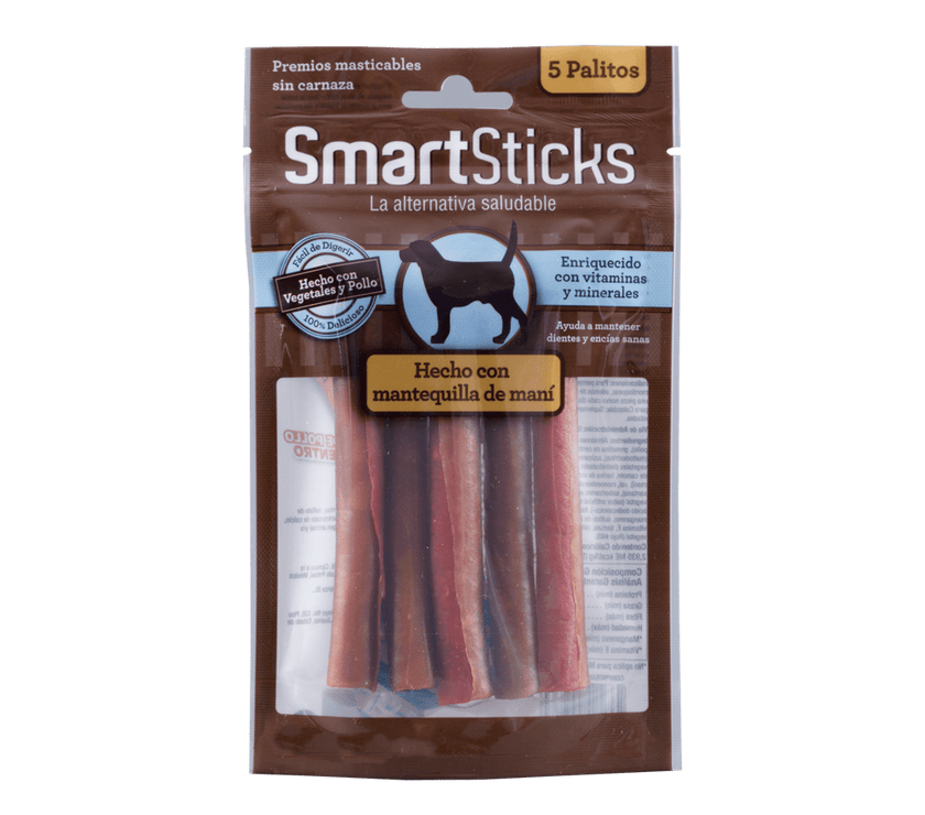 Snack para perro Smartsticks Mantequilla de Maní 5 Und