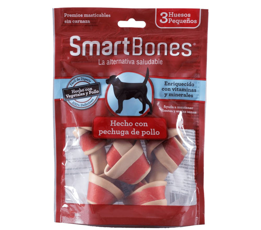 Snack para perros pequeños Smartbones Pollo Paquete 3 Und