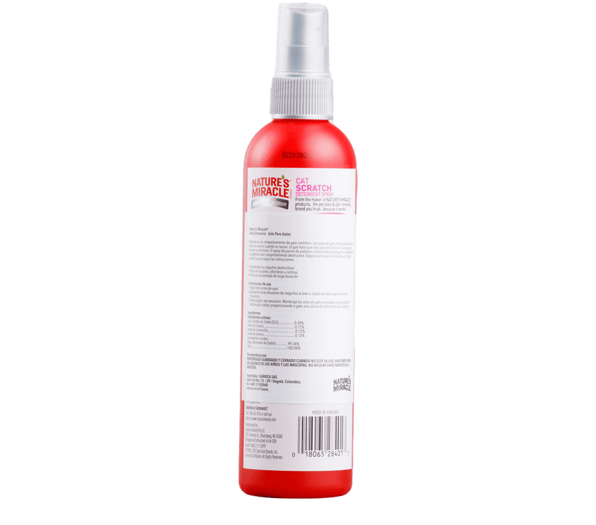 Spray Antiarañazos Gato Nature Miracle 8 Onz