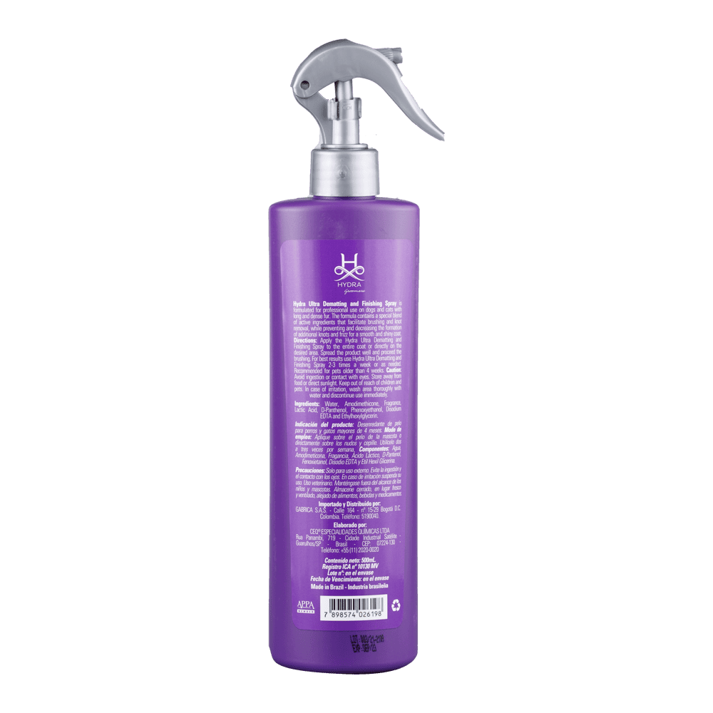 Spray Para Mascotas Hydra Ultra Dematting And Finish 500 ml