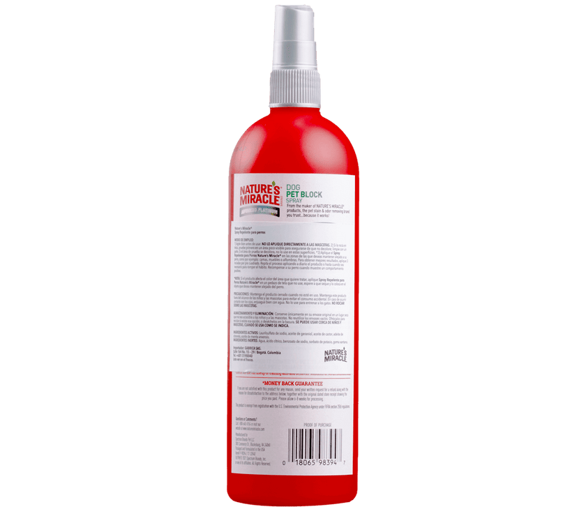 Spray Repelente Perro Nature Miracle 16 Onz