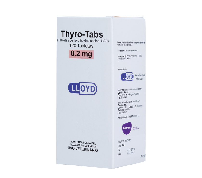 C Thyro-Tabs soporte tiroideo para perros x 120 tabletas