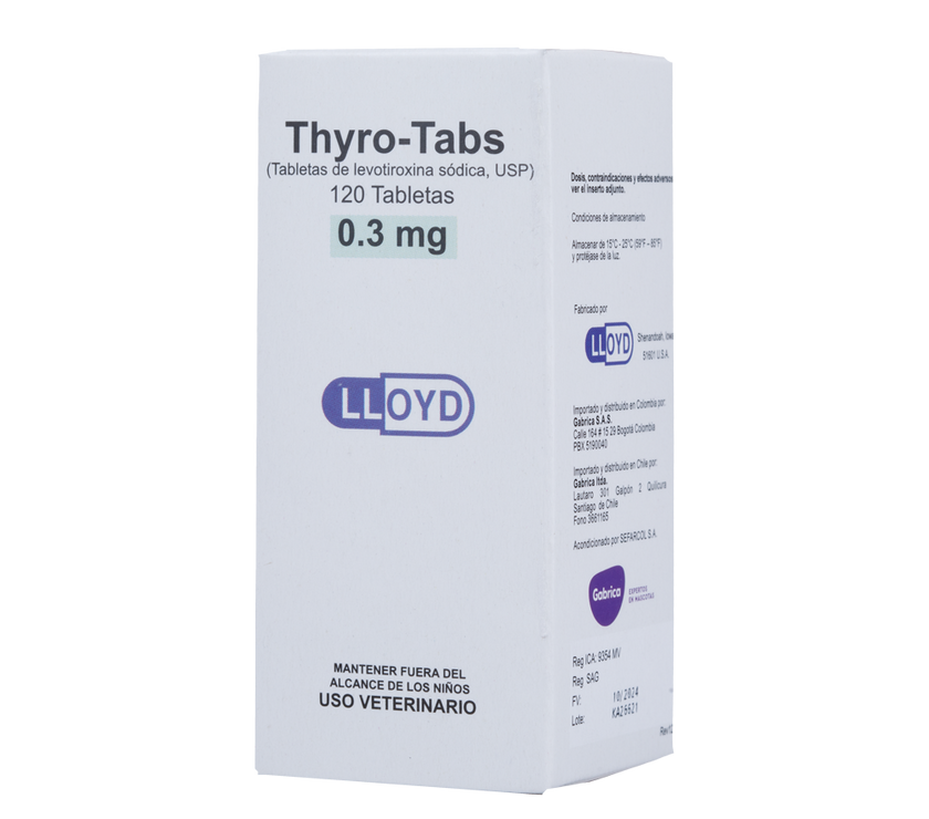 C Thyro-Tabs soporte tiroideo para perros x 120 tabletas