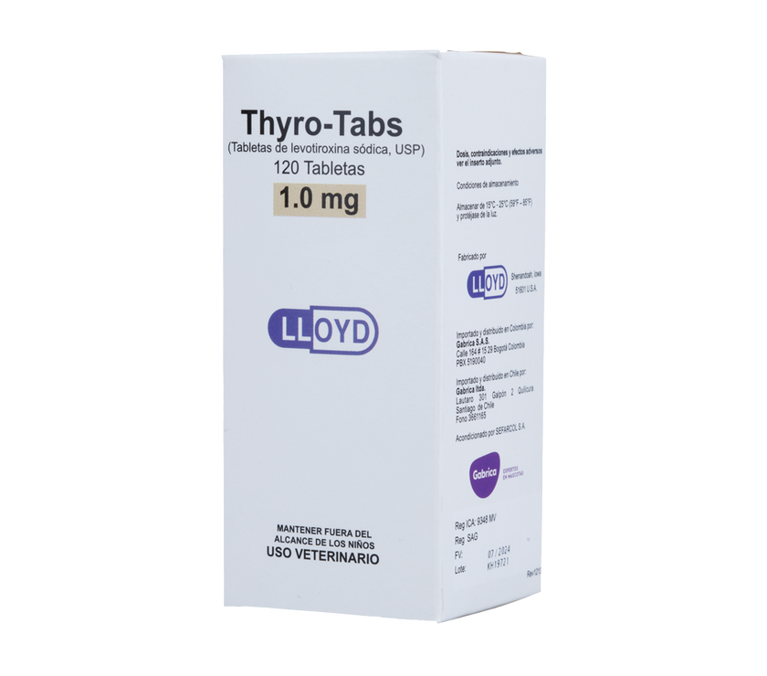 C Thyro-Tabs soporte tiroideo para perros x 120 tabletas