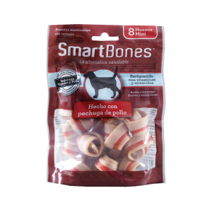 Snack para perro Smartbones sin artificiales pollo 8und