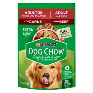 Comida Húmeda Para Perro Dog Chow Todos Los Tamaños Con Carne X 100 Gr