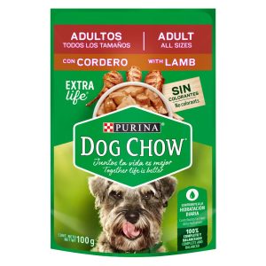Comida Húmeda Para Perro Dog Chow Todos Los Tamaños Cordero X 100 Gr