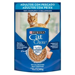 Alimento Húmedo Para Gatos Cat Chow Adulto Pescado X 85 Gr