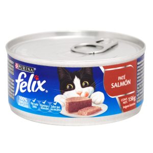 Alimento Húmedo Para Gatos Purina Felix Pate Salmon X 156 Gr