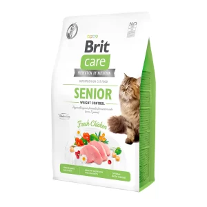 Brit care cat grain free senior weight control x 2 kg